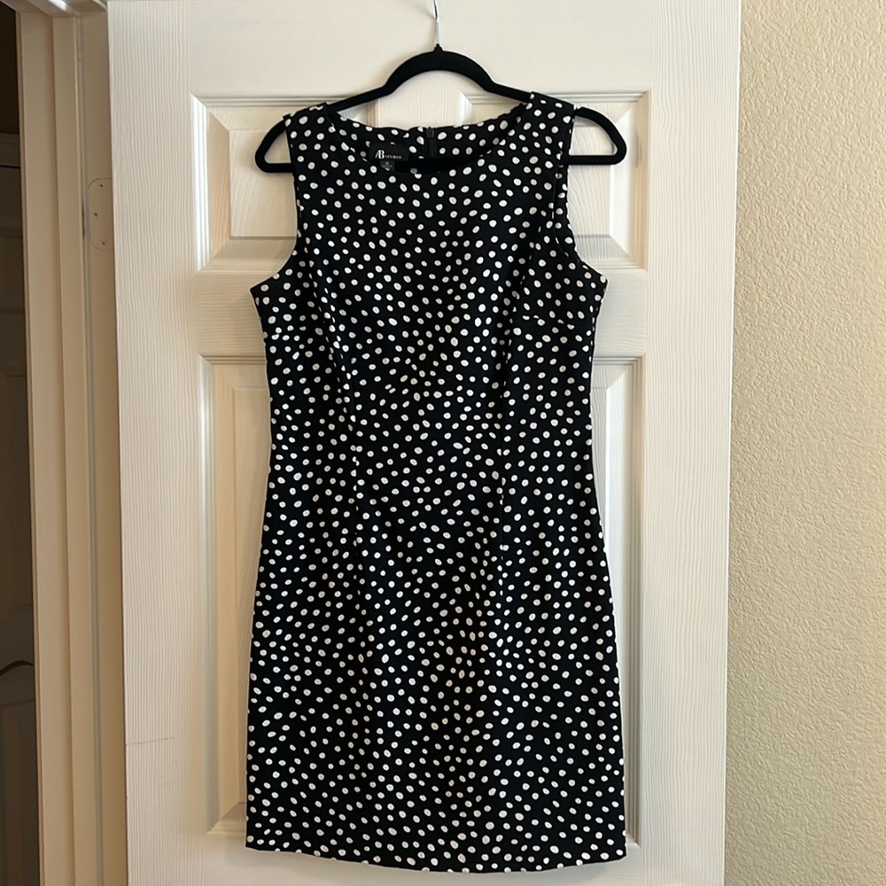 AB Studio polka dot sheath dress